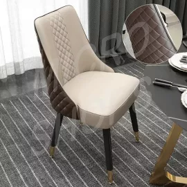 Contemporary Upholstered Dining Chair Brown