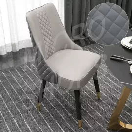 Contemporary Upholstered Dining Chair Grey