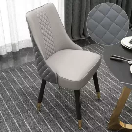 Contemporary Upholstered Dining Chair Grey