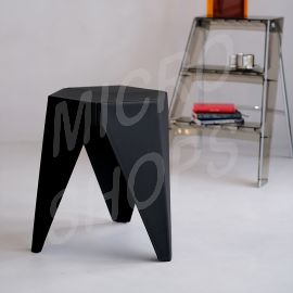Artiss 2x Bar Stools Puzzle Plastic Foot Stool Black