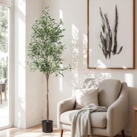 Artiss 180cm Artificial Olive Tree Faux Trees Indoor Decor Artificial Plants Lifelike Plant 1.8M