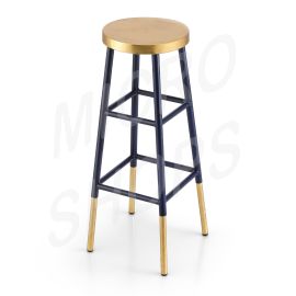 Artiss Bar Stools Metal Gold Navy