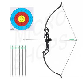 Everfit 55lbs Bow Arrow Set Recurve Takedown Archery Hunting for Beginner Green