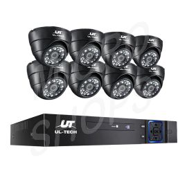 UL-TECH 1080P Security Camera System 8CH DVR with 8 CCTV Dome Cameras