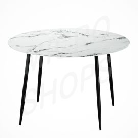 Artiss Dining Table Round Marble Effect 110CM