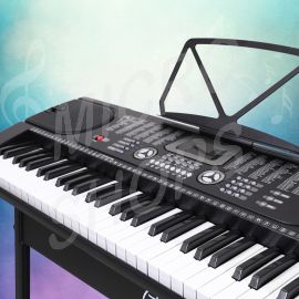 Alpha 61 Keys Electronic Piano Keyboard Digital Electric w/ Stand Beginner Black