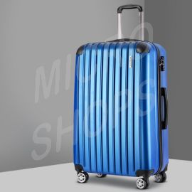 Wanderlite 28 Inch Luggage with TSA Lock Spinner Carry On Hard Shell Travel Suitcase Luggage Case Blue