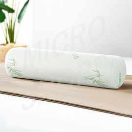 Giselle Bedding Memory Foam Neck Roll Pillow Bamboo Cover