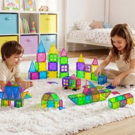 Keezi 120pcs Kids Magnetic Tiles Blocks Building Educational Toys Children Gift