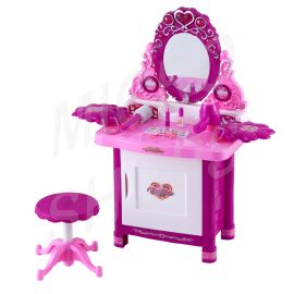 Keezi Kids Pretend Makeup Play Set Dressing Table Chair Girls Toys Children