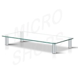 Artiss Monitor Stand Riser with Height Adjustable Computer Laptop Printer Screen Glass Display Shelf