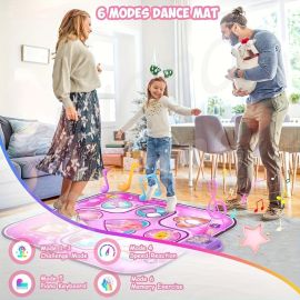 Kids LED Musical Dance Mat with 6 Game Modes