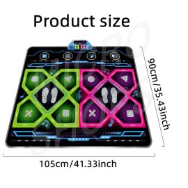 Double Dance Pad LED Rhythm Game Mat