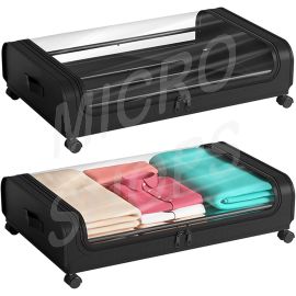XXL Under Bed Rolling Storage Containers with 50L Large Capacity and Wheels