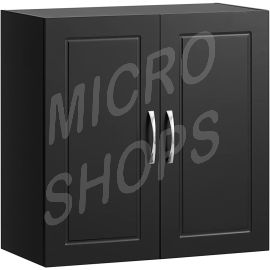 Wall Storage Cabinet Double Doors, Black