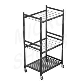 Tooleroo Garden Tool Organiser Rack - Rolling Storage Trolley for Yard Garage
