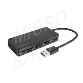 Simplecom CH368 3 Port USB 3.0 Hub with Dual Slot SD MicroSD Card Reader