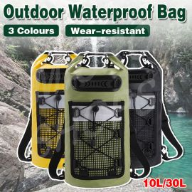 Outdoor Waterproof Dry Bag Roll Top Sack Rafting Swimming Hiking Travel Gear - Green - 30L