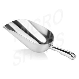4 Sizes Aluminum Alloy Ice Shovel Flour Rice Scoop Multipurpose Kitchen Tool - L