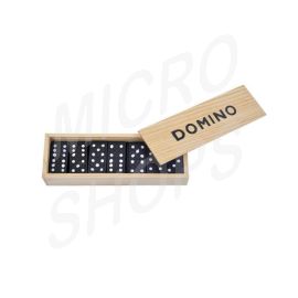 Domino Set Wooden Box Kids Children Traditional Toy 28 Dominoes