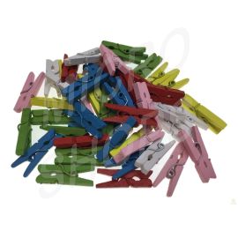 600pcs MINI WOODEN PEGS Natural Craft Baby Shower Clothes Pin Scrapbook 35mm
