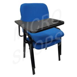NNECN Lecture Chair with Table Top for Classroom Lecture Training Conference (Set of 6-Blue)