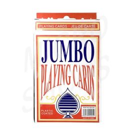 JUMBO PLAYING CARDS Large Deck Card Game Plastic Coated Poker Plating Cards