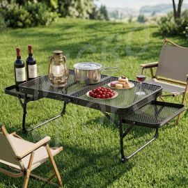 Weisshorn Camping Table Mesh Desktop Lightweight Portable Outdoor Folding Grill Desk