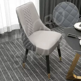 Contemporary Upholstered Dining Chair Grey