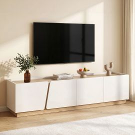 Artiss 180cm TV Unit Storage Cabinet Living Room Grayish White & Walnut