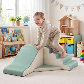 Keezi Kids Climbing Blocks 4-Piece Foam Toddler Playset Soft Indoor Climbing Toy Rocker