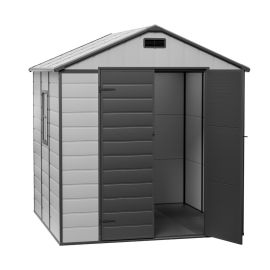 Giantz Garden Shed 2.15m x 2.14m Polypropylene Grey and Black