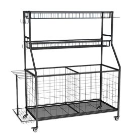 Social Hike Sports Equipment Storage Organiser and Side Rack Garage Trolley