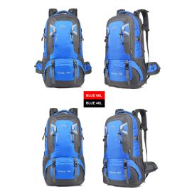 40L Waterproof Outdoor Hiking Backpack Camping Outdoor Trekking Bag(Blue)