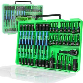 SWANLAKE 41Pcs 1/4" Magnetic Nut Driver Set SAE Metric Adapter Kit with Case