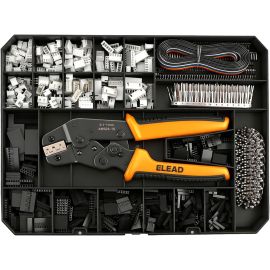 ELEAD 2020-Piece Electronic Connector Kit with Ratcheting Crimping Tool, XH 2.54mm JST Connector Set, Dupont Connectors