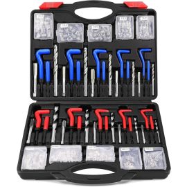 SEDY 320Pcs Helicoil Thread Repair Kit SAE Metric HSS Drill Bits Thread Restorer