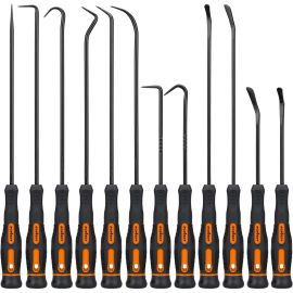 HORUSDY 12-Piece Precision Hook and Pick Set,Automotive Pick Set, Car Auto Oil Seal/O-Ring Seal Gasket Pick