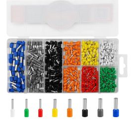 HORUSDY 575-Piece Wire Ferrules Kit Insulated Pin Terminals Copper Crimp Connectors Assortment with Storage Case