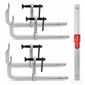 HORUSDY 4-Pack 12-Inch Bar Clamp Set, Light Duty Drop Forged Steel F Clamps, Max 450 lb Load Capacity