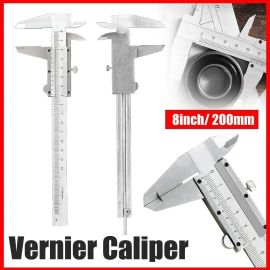 Stainless Steel Vernier Caliper 200mm Micrometer Measuring Tool Gauge Ruler