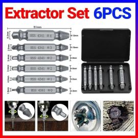 6Pcs Damaged Screw Extractor Set Easy Out Broken Drill Bit Remover Kit Speed Out