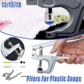 T3 T5 T8 Snap Pliers Tool Kit for Plastic Snaps Fastener Manual Installation Set
