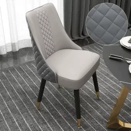 Contemporary Upholstered Dining Chair Grey